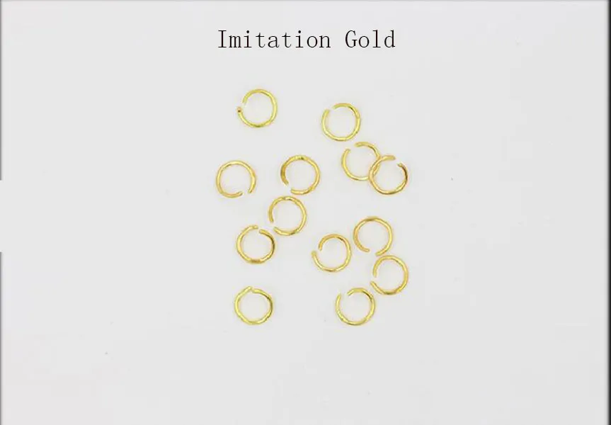 C Open Jump Rings for DIY Jewelry Accessories Jewelry Making and Keychains Multiple Sizes Imitation Gold