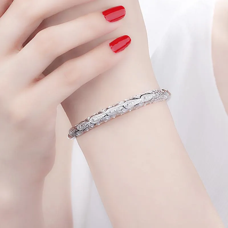 値下げ交渉可能！⠀】silver925 フライングハートデザインバングル