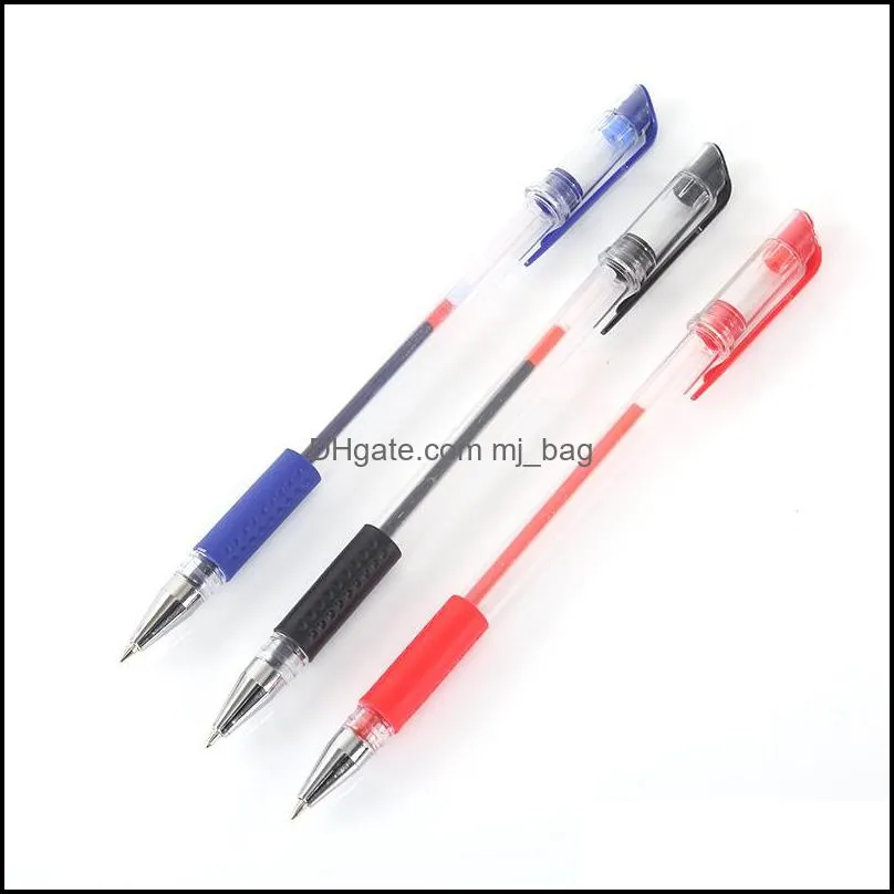 european standard gel pen 0.5m bullet point/needle type red black blue water-based pen learning stationery oil-based carbon pen