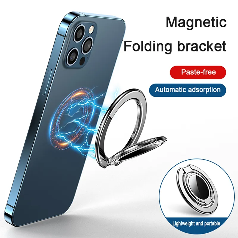 Magnetic Ring Holder Compatible for iPhone 12 13 mobile For MagSafe Removable cell Phone Grip Kickstand