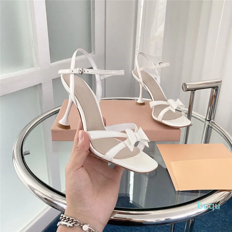 Designer- Women luxry Spring and summer high-heeled Sandal Genuine Leather Design sense baking paint heel