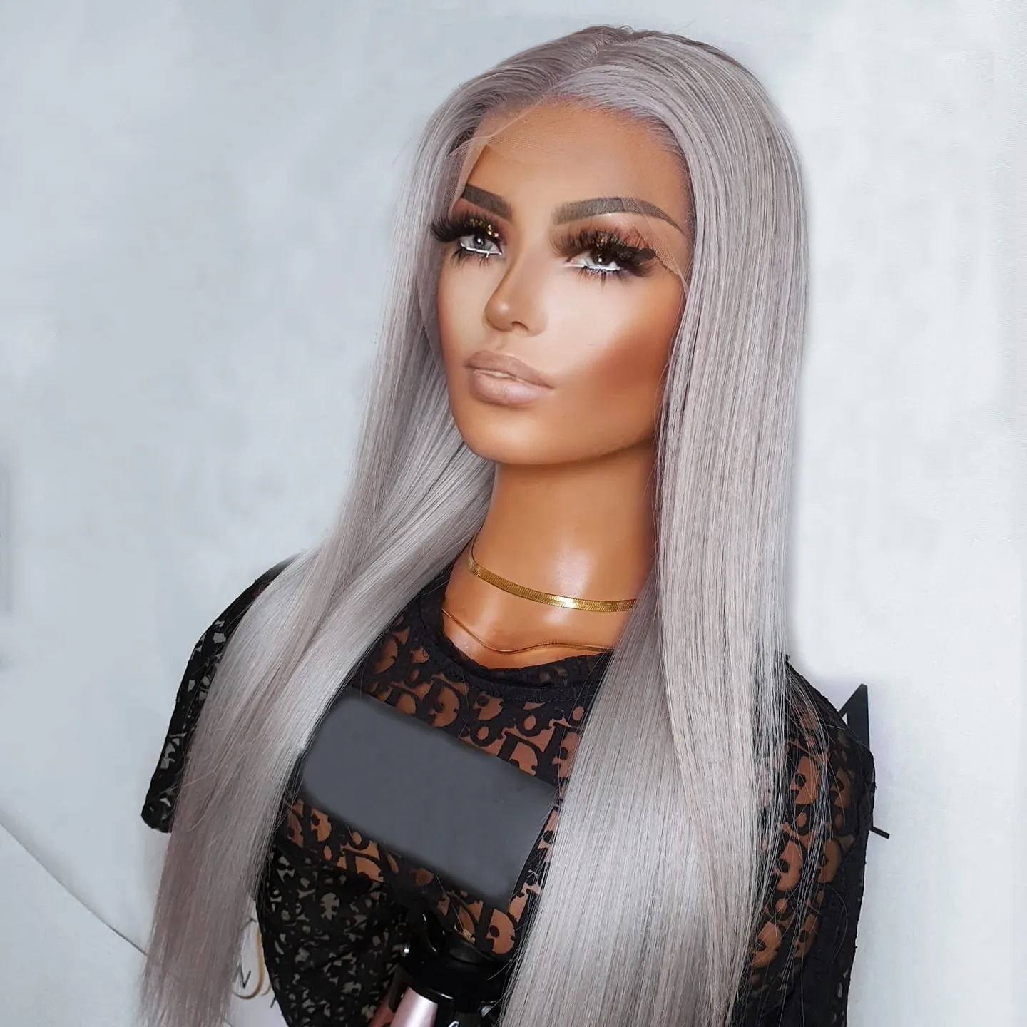 26 inch grey clearance wig