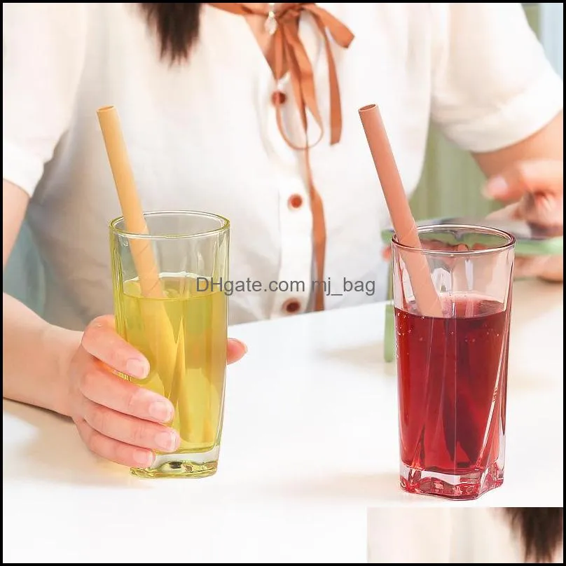 Household Thread Suction Tubes Recyclable Pure Color Food Grade Silicone Screw Straws Environmental New Pattern 1 8hk J2