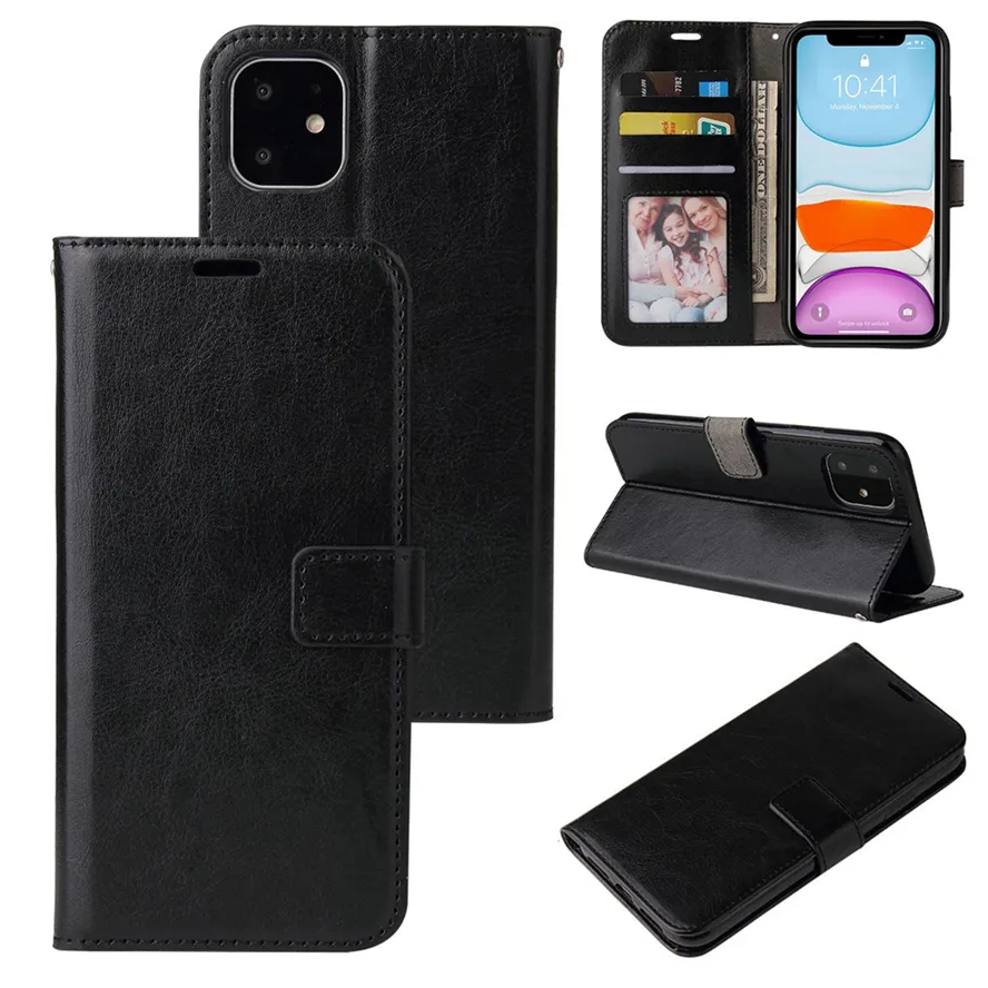 Cell Phone Cases Leather Wallet Card Pocket Anti-fall Drop Protection Mobile Phones Case for Apple iPhone 7 8 X Xs Xr 11 12 13 14 Pro Max Cover