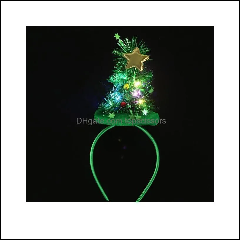 Adult Kids Led Blinking Headband Light Up Hair Band For Christmas Tree Holiday Decoration Party Accessory Gift Navid qylYhi