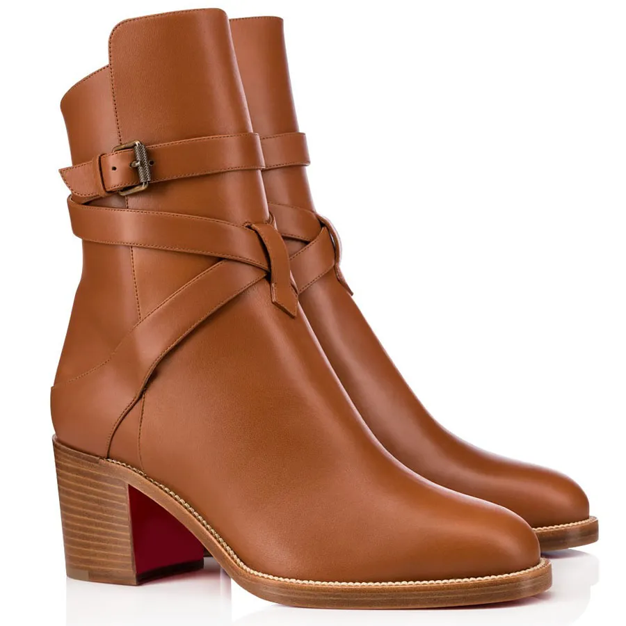 Luxury Designer Womens Red Suede Ankle Boots With Chunky Heels And Karistrap Design Perfect For Casual Wear And Parties In Winter 2022 From Factory Junqu Bulk 83.47 DHgate.Com