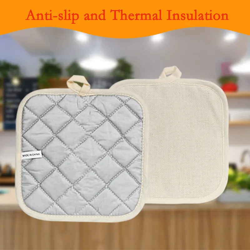 Non slip Heat Resistant Pads Mitts Square Heat-insulating Non-slip Pot Mat Kitchen Accessories Pots Holder Cup Pad