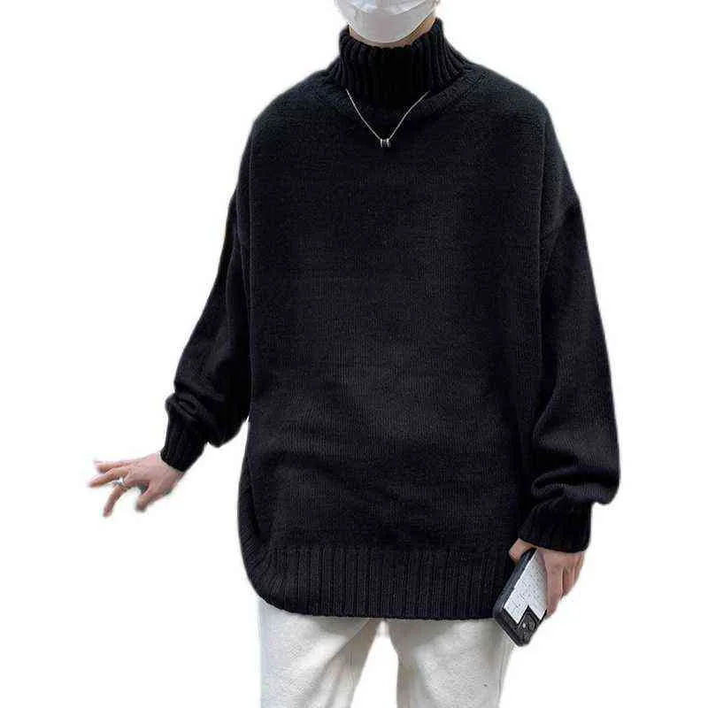 New Sweaters Men Loose Knitted Sweater Streetwear Men Oversized