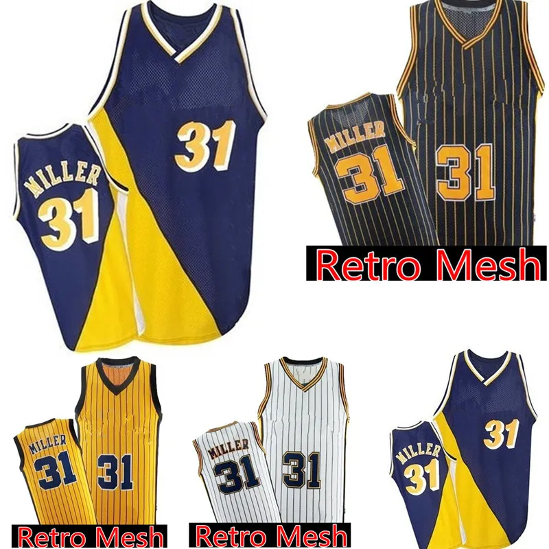 Reggie 31 Miller Jersey Russell 4 Westbrook Basketball Jerseys