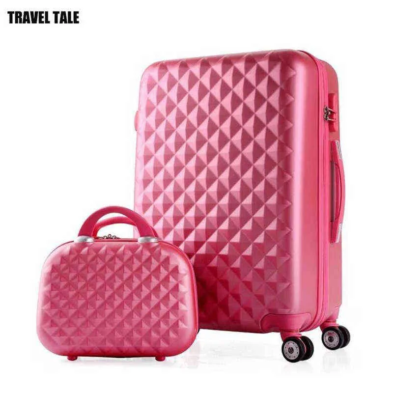 TRAVEL TALE Girls Cute Trolley Luggage Set ABS Hardside Cheap Travel