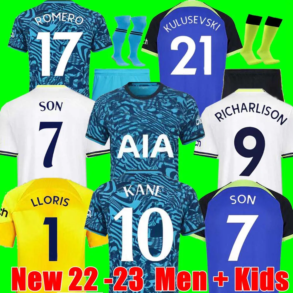 Men KIDS 22 23 SON Soccer Jerseys 2022 2023 Jersey Football Shirt Third