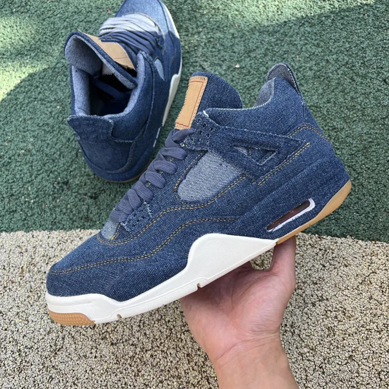 Levi 4 Denim High Jumpman 4s Sport Blue Sneakers Ao2571 401 From