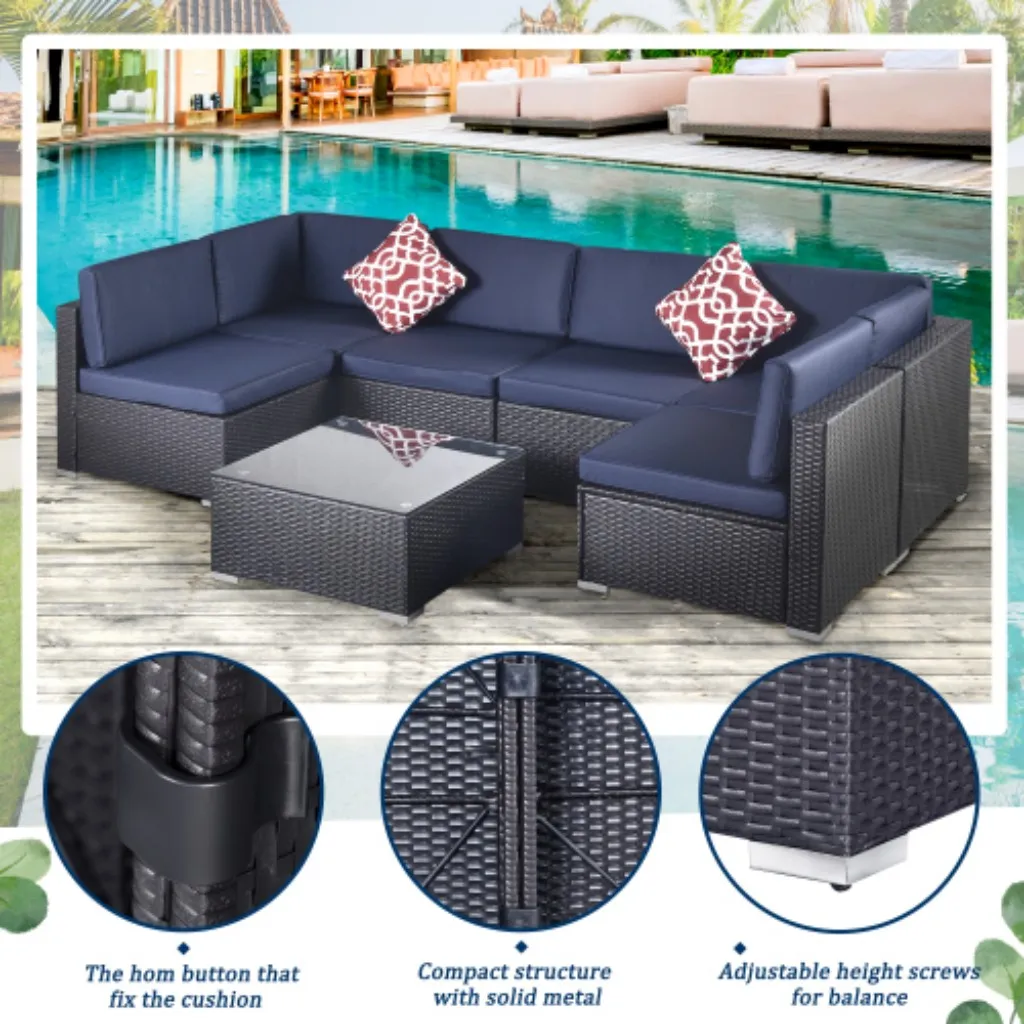 Phi villa outdoor rattan online sectional sofa