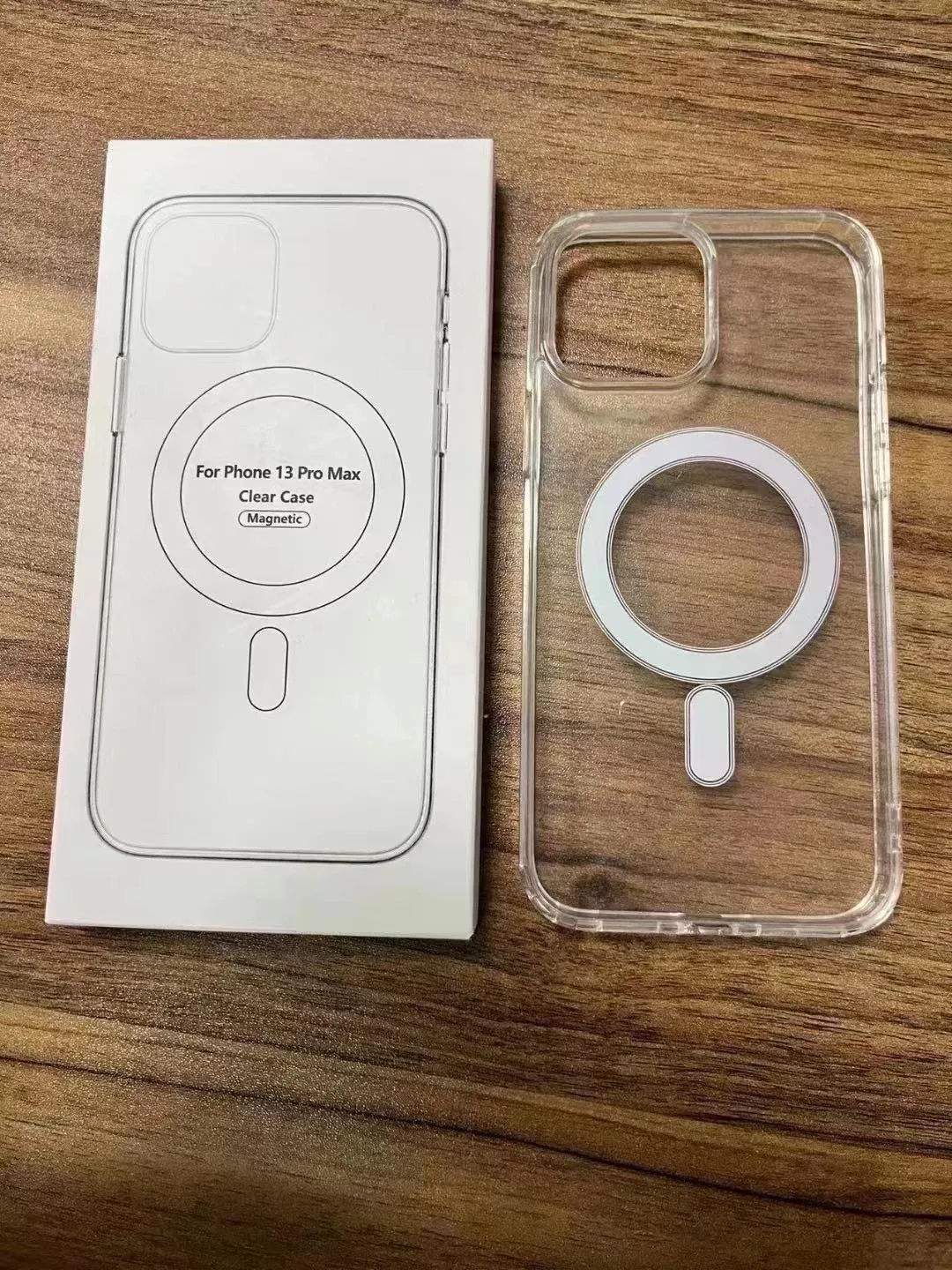 Magsoge شفافة واضحة أكريليك Magnetic Froofchproof Factions لـ iPhone 13 12 Mini 11 Pro Max XR XS X 8 7 Plus مع شاحن Magsafe المتوافق مع حزمة التجزئة