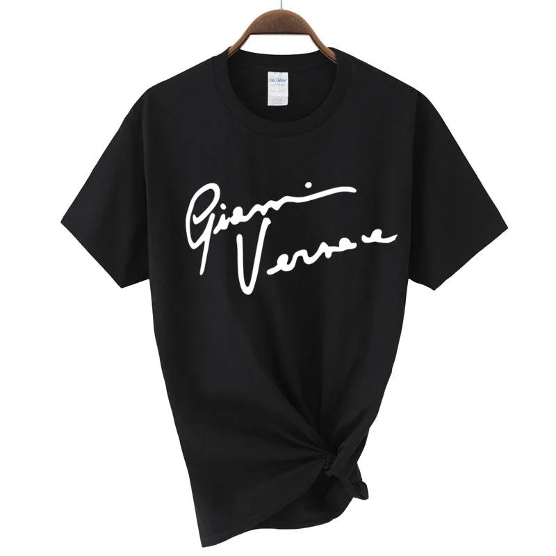 تي شيرت للسيدات Gianni رسالة T Shirt Women Streetwear 2022 Summer Haruku Funder Tops Teee Tee Sexy Sexy Lagger Tshirt Emodern888