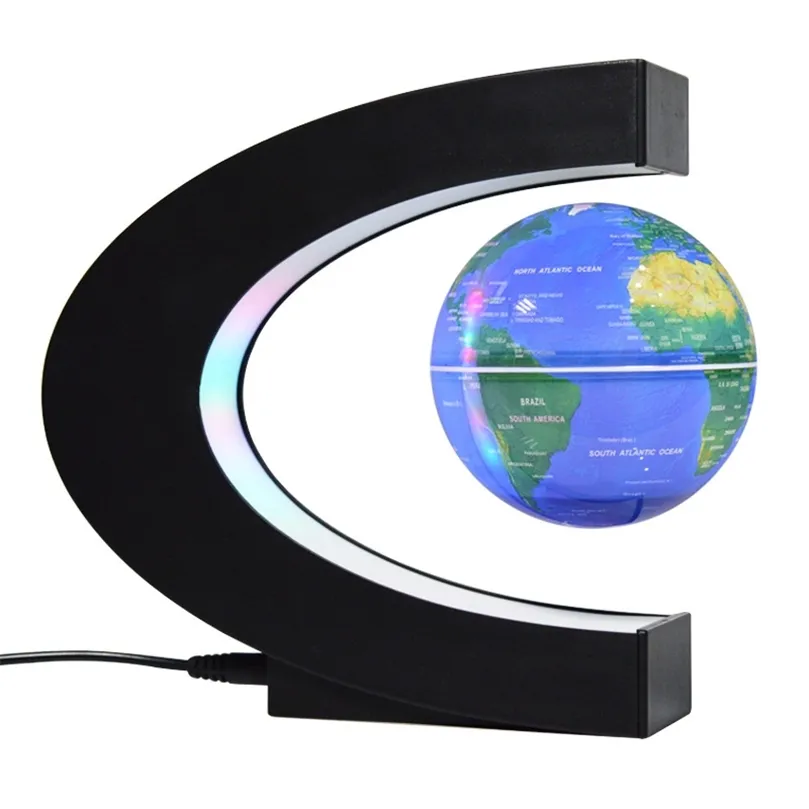 Magnetischer Globus, schwebende LED-Weltkarte, elektronische Anti-Schwerkraft-Lampe, Neuheit, Kugellicht, Heimdekoration, Geschenke 220329