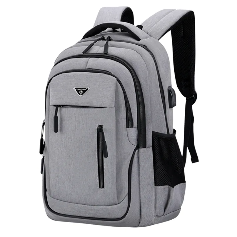 Zaino per laptop da uomo di grande capacità Zaini per laptop 15.6 Oxford Black Solid High School Borse Teen College Boy Gril Student Backpack8523 220512