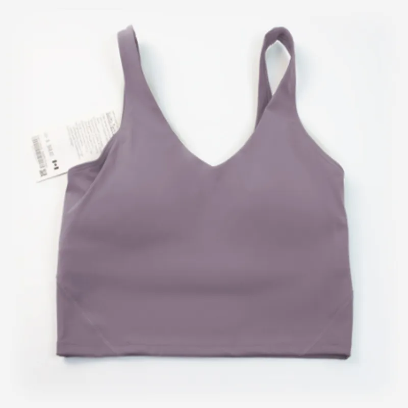 Sutiã esportivo feminino LU-088 fitness correndo yoga colete sem mangas em forma de u almofada no peito ao ar livre jogging secagem rápida respirável yoga b268m