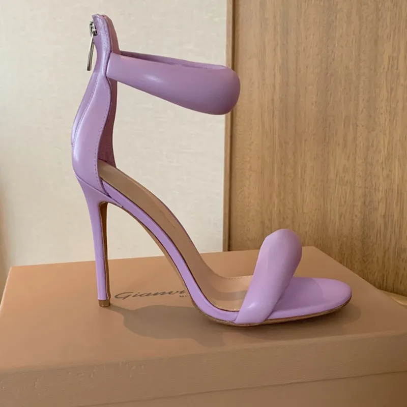 Sandaletler, kadınlar için topuk sandaletleri lüks tasarımcı dar bant zip yüksek topuklu elbise ayakkabıları en kaliteli orijinal deri 10cm stiletto topuk moda j230525