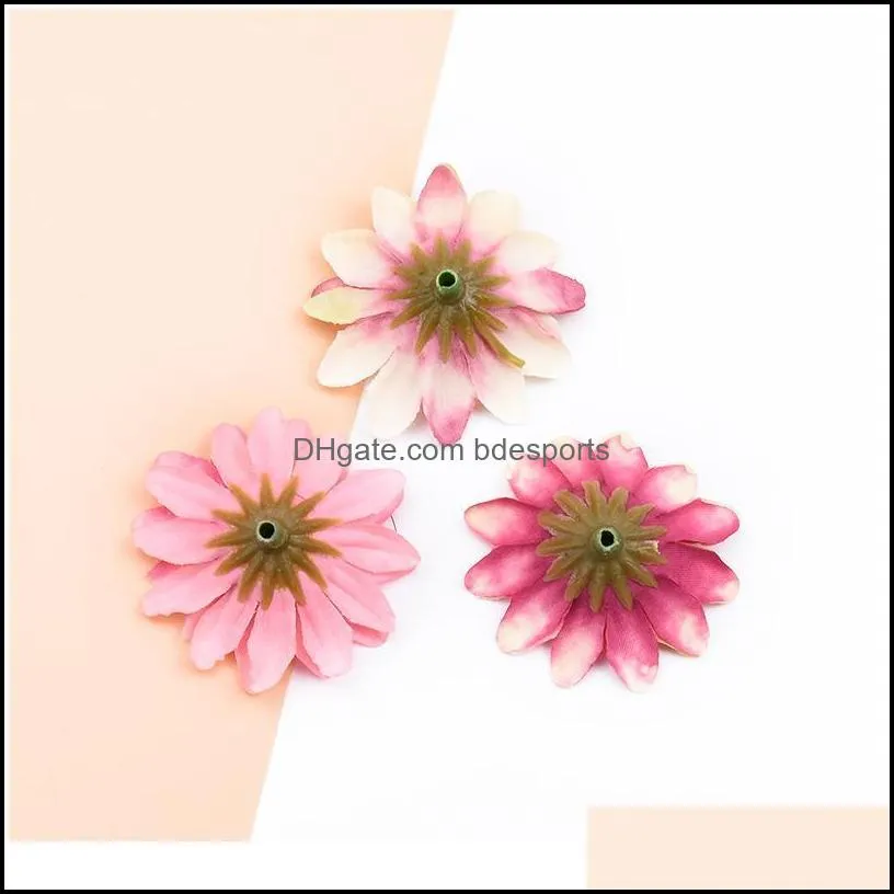 10pcs Multicolor Cheap Silk Daisy Decorative Flowers Wreaths Diy Gifts Candy Box Scrapbooking Fake Sunflower Artificial jllXkY