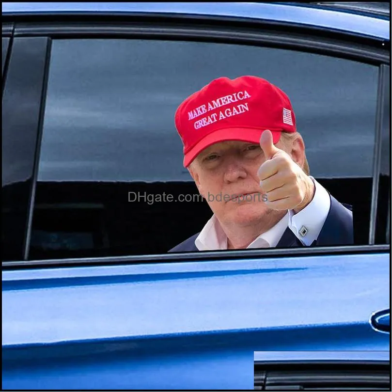 25*32cm Trump 2024 Car Sticker Banner U.S. Presidential Election PVC Cars Window Stickers RRB14494