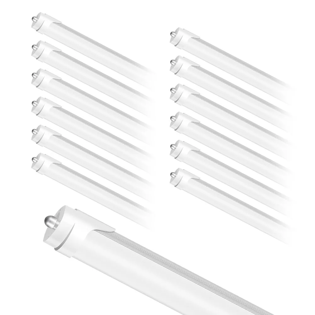 US Stock T8 LED Tube Light 8ft Row Double Pin FA8 FluorScent Lights 50W White Daysed Frostered Cover Cover Express Lighting Garage