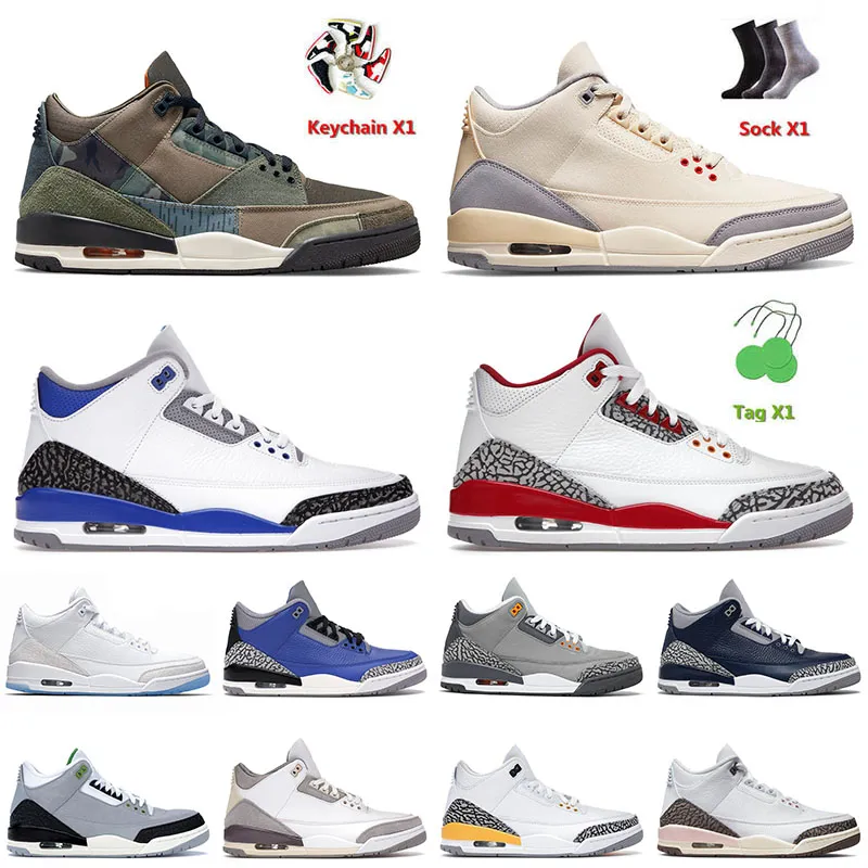 arrival 2023 mens basketball jumpman shoes 3 3s iii muslin cardinal red racer blue medium grey georgetown blue cement women trainers sneakers 3647