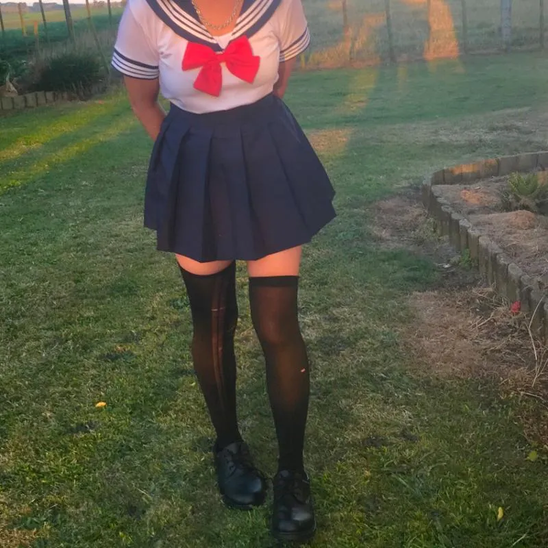 Giyim setleri okul elbise kadın üniformaları sevimli ve seksi kolaj takım elbise öğrenci denizci partisi Japon jk kadın pileli yay 2022 cosplay costum