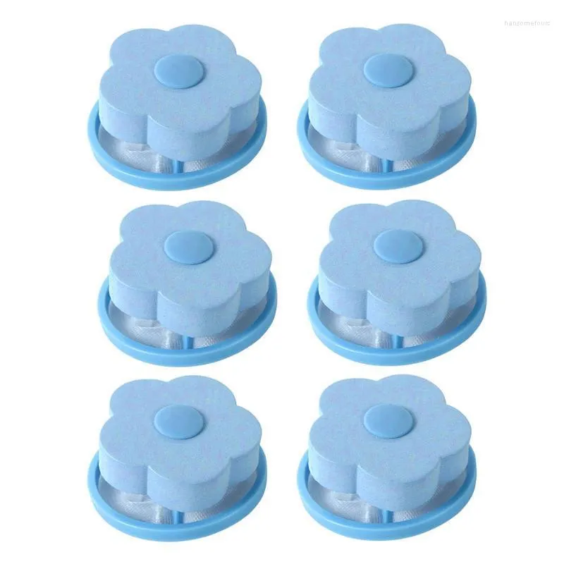 2/6 Pcs Flower Shape Laundry Filter Bag Washing Machine Floating Ball Dirty Fiber Collector Home Cleaning Tool