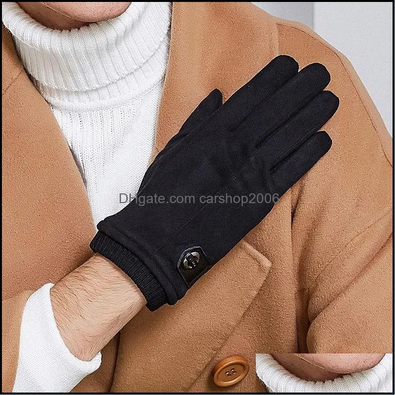 men autumn winter warm gloves cold-proof plus velvet thick suede thermal gloves outdoor riding motorcycle touch screen gloves vt1701