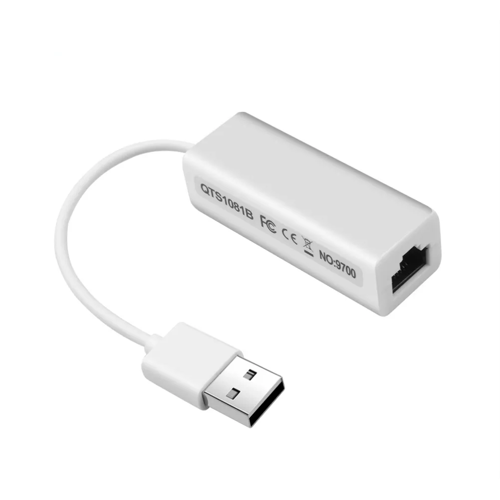 USB 2.0 do RJ45 100 Mbps LAN Ethernet Adapter dla komputera tabletu laptopa