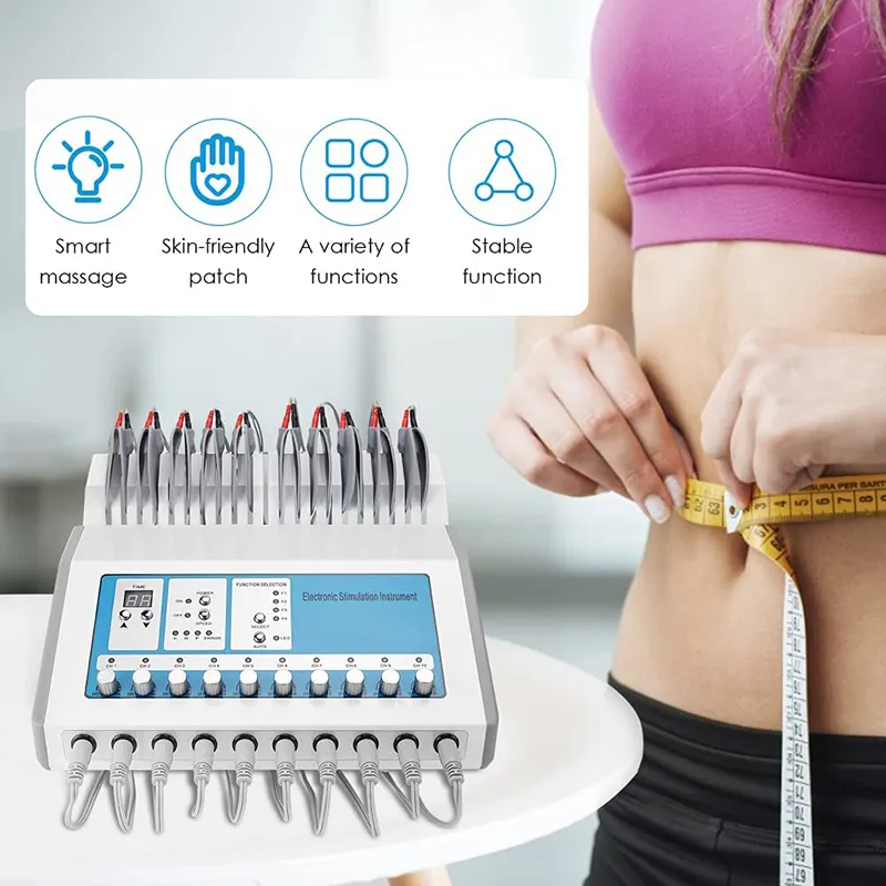 Nueva máquina de adelgazamiento EMS Estimulador muscular Electroestimulación Ondas Rassian Pérdida de grasa Estimulación muscular eléctrica Alivio del dolor Microcorriente Pulso electrónico