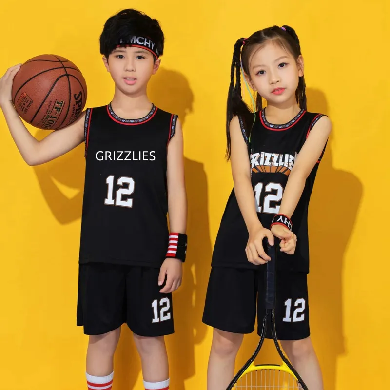 Maillots de basket-ball pour enfants Vêtements de sport pour enfants Ensembles de sport vierges pour jeunes Ensembles d'entraînement respirants pour garçons et filles