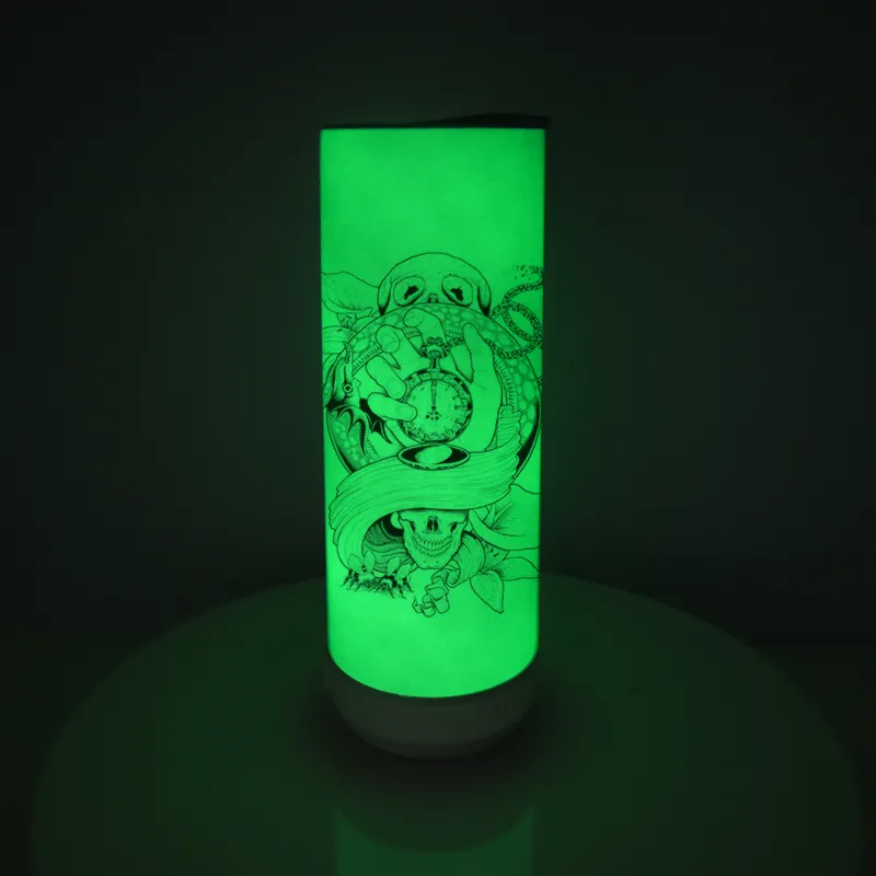 US Warehouse 20oz Sublimation Glow in the Dark Speaker Tumblers met witte blustooth en deksels