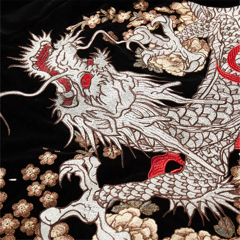 直売本物 メンズジャケットハイストリートメンズ男の子スカイヤンお土産ジャケットドラゴ ン刺繍入り緩い厚いコートワイナリーブラックストリートウェアファッションヒップホップ 人気沸騰 Axelsonsspa Se