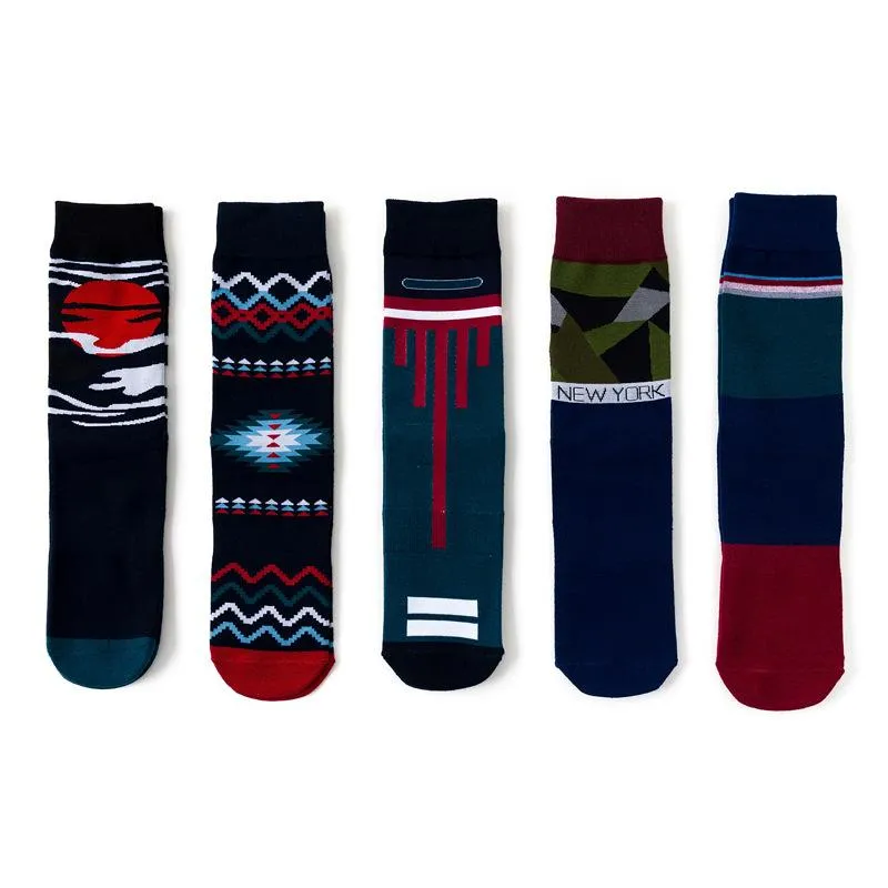 남자 양말 남성용 복고풍 스타일 컬러 매칭 hight Quality Socksmen 's