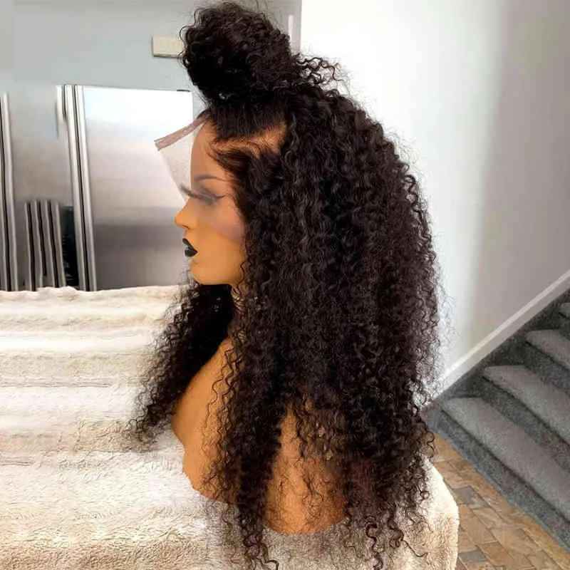 Perucas de cabelo nxy 180%densidade 26 polegadas pretas naturais longa longa cachear macio e renda grátis peruca para mulheres negras com cabelo de bebê natural 0505