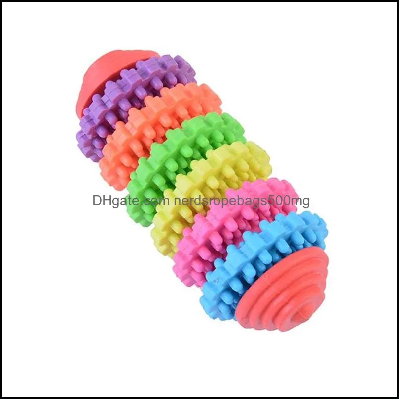 dog molar stick teeth sliding anti biting gear colorful rotary ring TPR Pet toys 1195 V2