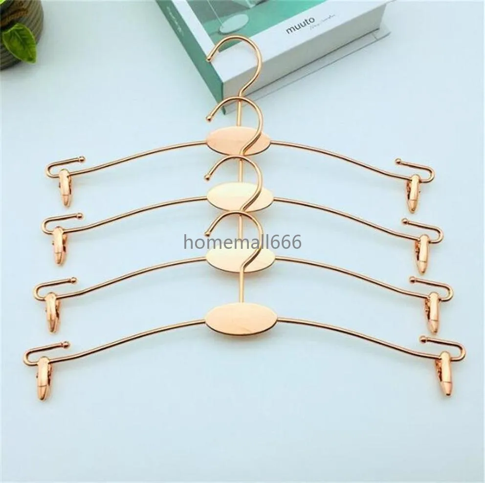DHL Fast Non-Slip Underwear Rack Metal Hanger Rose Gold Clothing Store Bra Clips Fashion Exquisite Bardian Creative New Style FY3731