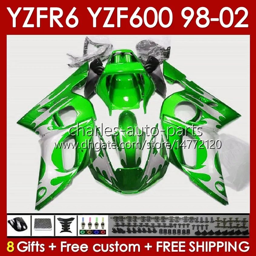 Fairings Kit för Yamaha YZF 600 CC YZF-600 YZF R6 R 6 98-02 BODY 145NO.137 YZF600 600CC COWLING YZF-R6 1998 1999 2000 2001 2002 YZFR6 98 99 00 01 02 OEM BOODWERWERGE BLK BLK