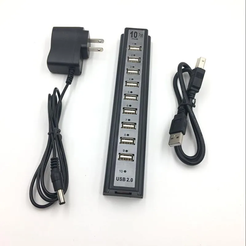 Hub Porte USB Hub Multi Splitter Spina EU/US Adattatore di alimentazione multifunzione Espansore multiplo 2.0 con cavo per PCUSB