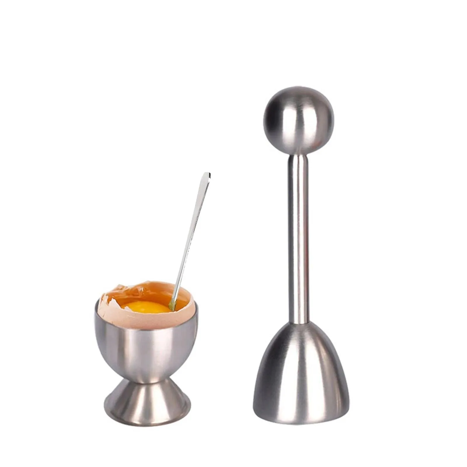 Lot 2 Ouvre-Oeufs Acier Inoxydable Robuste – Coupe Œuf Dur/Mou + Séparateur Jaune – Cuisine Pratique Et Pro