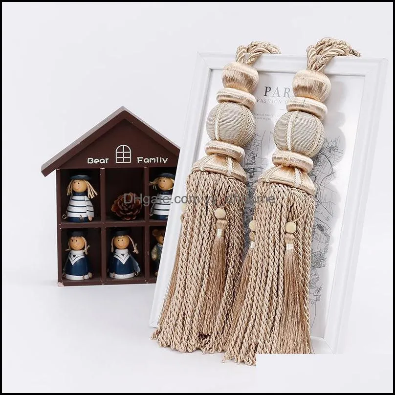 Other Home Decor 2 Pcs Fashion Curtain Hanging Ball Straps Curtains Tassels Tiebacks Bandages Brushes Accessories