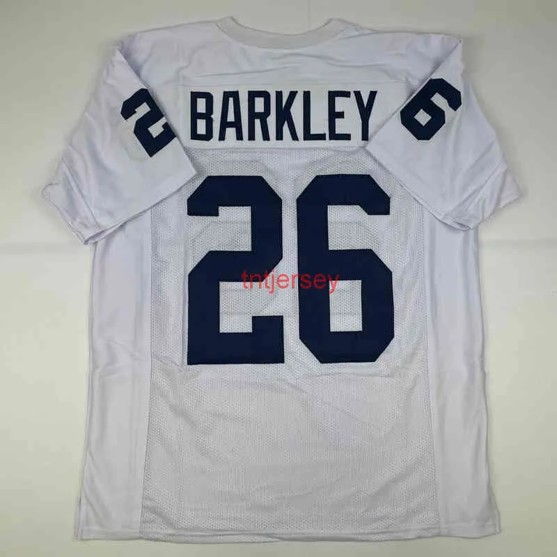 Niestandardowy nowy Saquon Barkley Penn State White College Ed Football Jersey Dodaj dowolny numer nazwiska