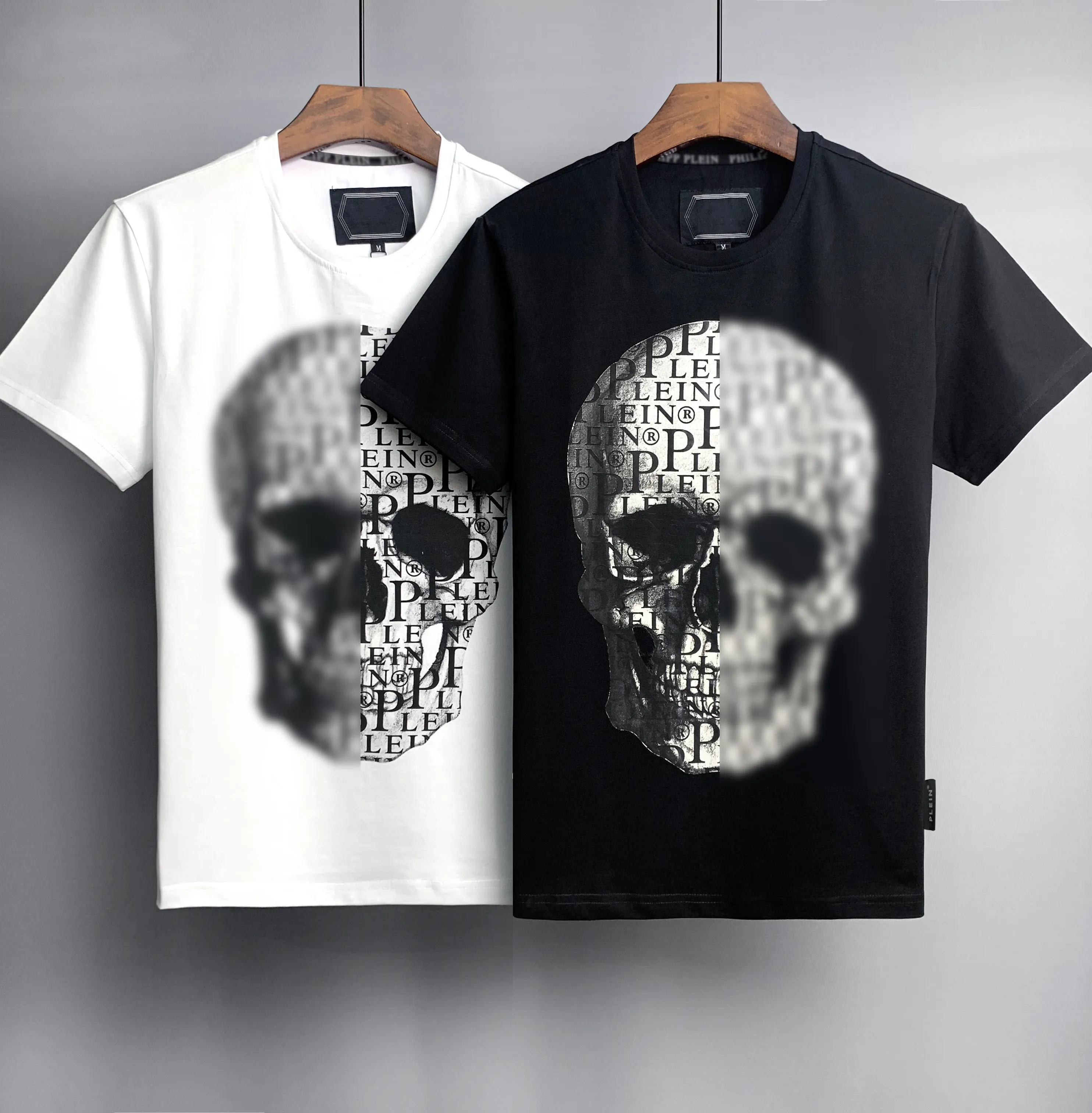 Designer de homens p crânio Diamante camiseta de manga curta Dólar marrom urso marrom camiseta O-pescoço de alta qualidade crânio camiseta camiseta top a09