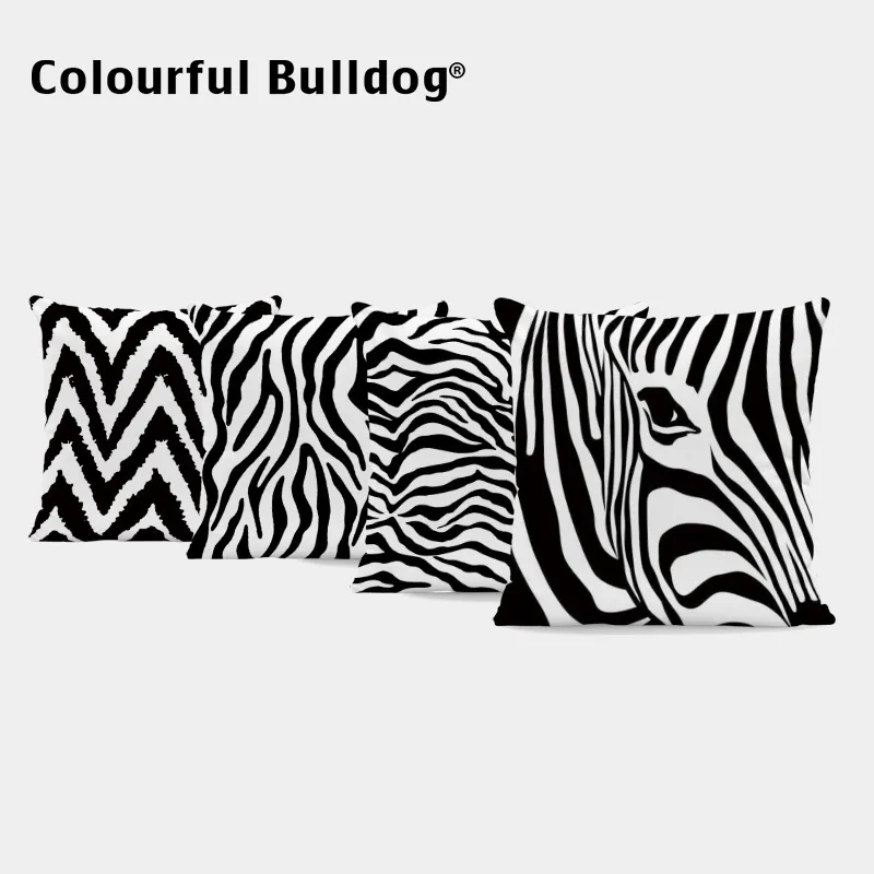 Funda de almohada Liso Negro Blanco Geométrico Zebra Fundas de cojines Rayas Whirlpool Eye Throw Funda de almohada Silla de roca al aire libre Decoratie Funda de almohada 220714