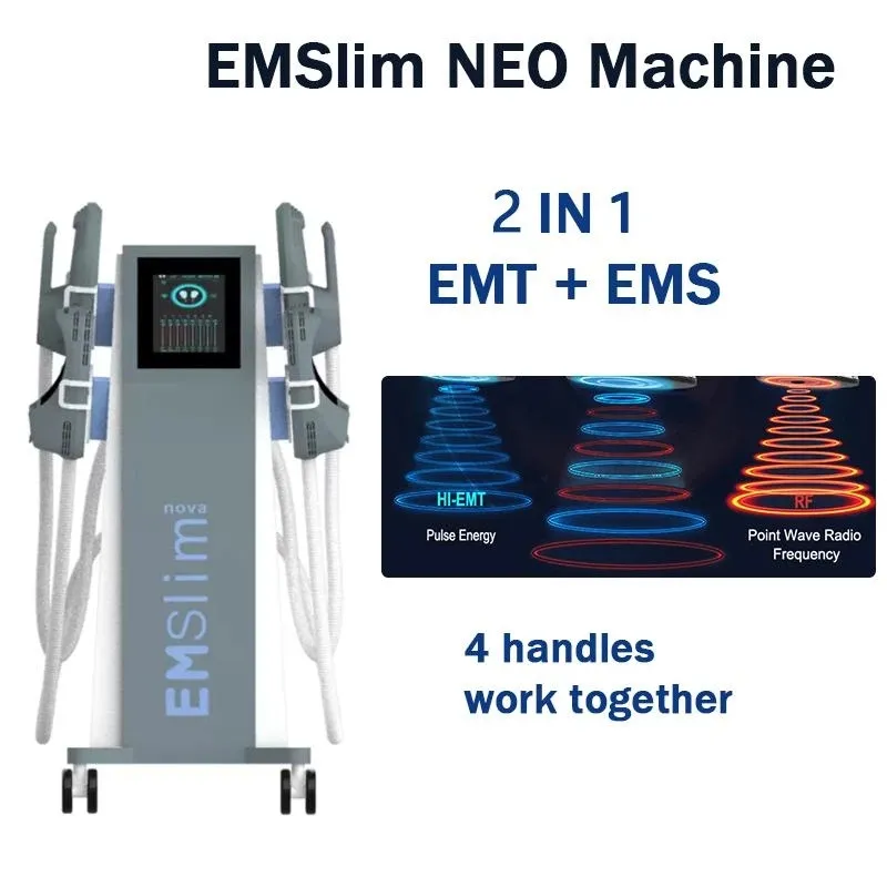 Emslim ems elektro magnetisk muskelstimulering kropp bantmaskin muskler bygger emslim utrustning mag fett borttagning skönhet enhet för salong eller gymnastik användning