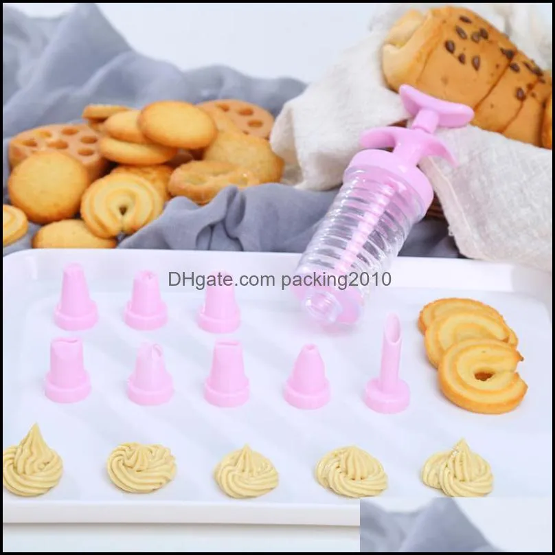 8-piece decorating tip sets pastry nozzles cookie cake chocolate squeezing plastic form for baking kitchen housewares & tools