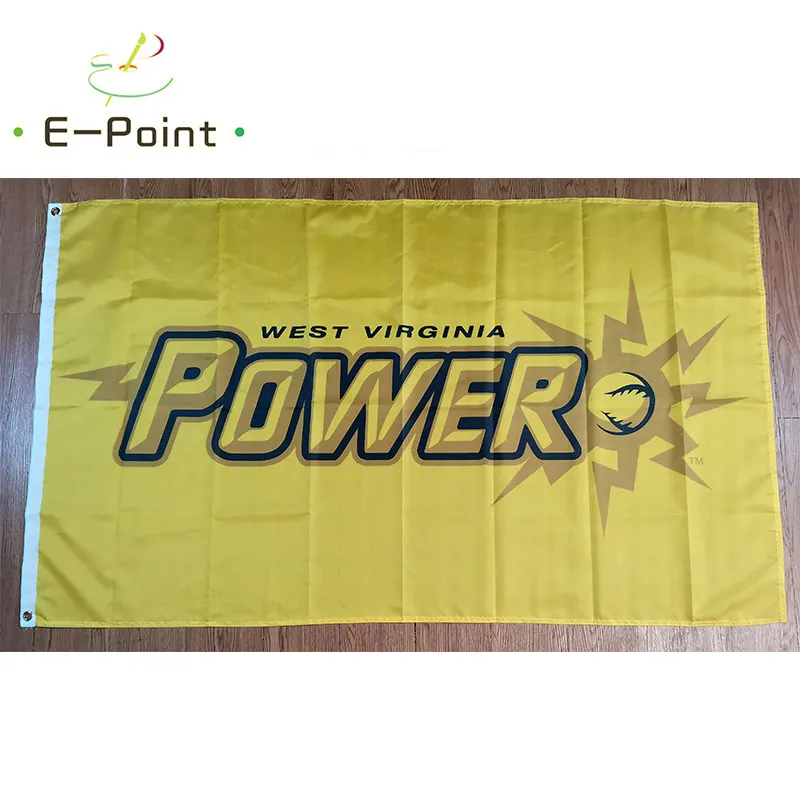 MiLB West Virginia Power Flag 3 * 5ft (90cm * 150cm) Polyester Bannière décoration volant maison jardin Cadeaux de fête