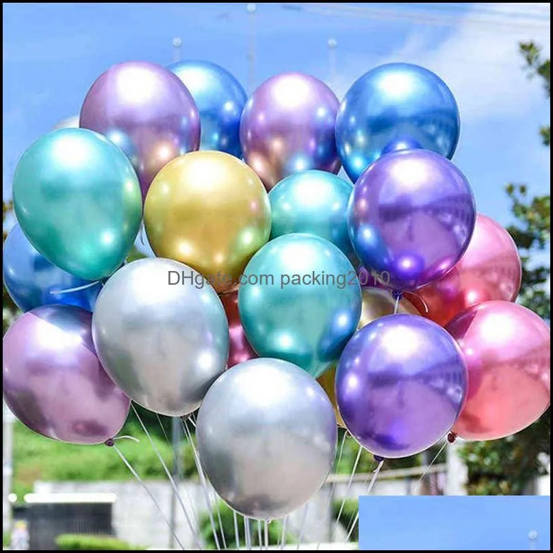 decoration glossy thicken pearl latex balloons thick metallic colors air balls birthday party 12 inch wedding room layout round